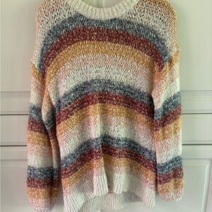 Multicolor Madewell Striped Women's Knit Oversized Sweater